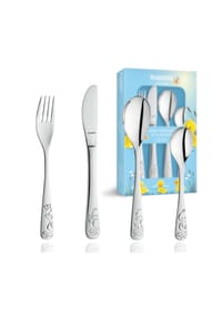 kuppels 4-tlg. Kinderbesteck Set - Duck - silber