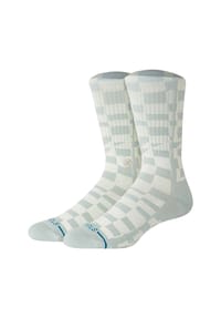 STANCE - Unisex Socken - Wave Check Crew, Logo, Crew Socken - Blau