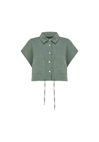 freshlions - Kurzarmbluse Savannah mit lockerer Passform - brown