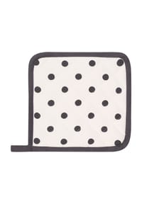 KRACHT® - Topflappen "Pünktchen" - beige/weiß