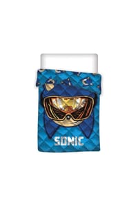 COFI - Sonic Tagesdecke 200x140 cm – Weiche Kinderdecke für Bett und Sofa - Blau 200x140cm