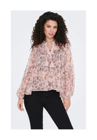 ONLY® Shirtbluse, Split-Neck, transparent, für Damen | GALERIA