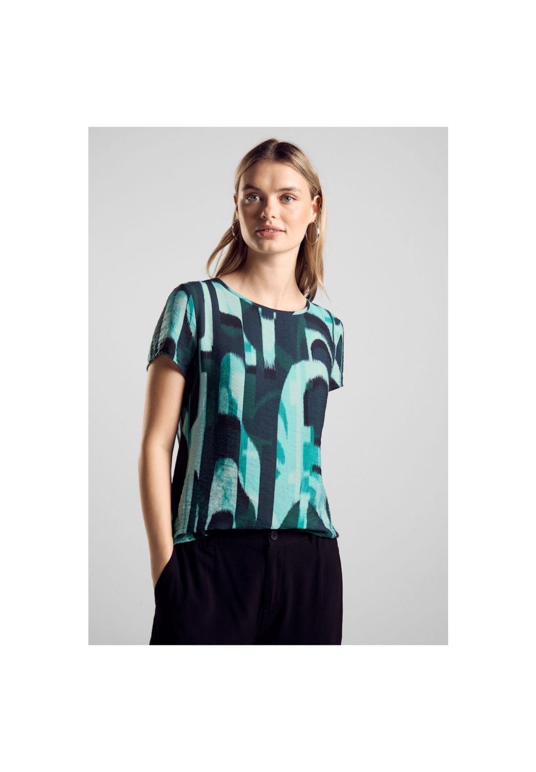 Street One Shirtbluse, ReißVerschluss, FüR Damen, GrüN, 38