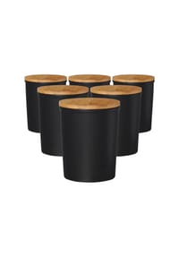 Ritzenhoff & Breker Vorratsdosen Jasper 1,8 l 6er Set schwarz-braun - JASPER - schwarz-braun