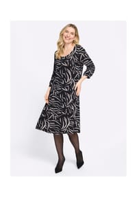 SIEH AN! - Jersey-Kleid - schwarz-weiß-bedruckt