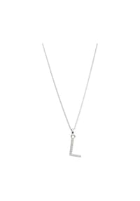 SMART JEWEL® - Kette Buchstabe L mit Zirkonia Steine, Silber 925 - silber