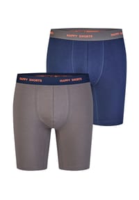 HAPPY SHORTS - Langer Boxer Jersey - grey/navy