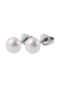 Adelia's Modern Essentials - Ohrringe – Ohrstecker aus 925 Silber mit Süßwasserperle - weiß
