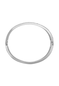 Adelia's Bold Style - Armband – Armreif aus Edelstahl mit Strass Steinchen Ø 6,0 cm cm - silber