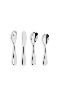 Paul Wirths Bestecke 4-tlg. Kinderbesteck Set - Fun - silber