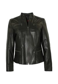 MADDOX - Damen Lederjacke Lammnappa schwarz - schwarz