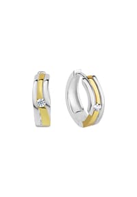 zeeme BASIC - Ohrringe 925/- Sterling Silber 2 Zirkonia - mehrfarbig