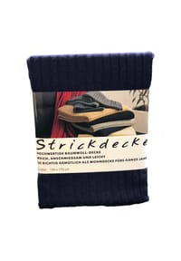 GRACE GRAND SPA - Strickdecke mit klassischem Zopfmuster - Marine