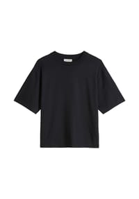 Marc O'Polo - Damen T-Shirt, kurzarm - Rundhals, Loose Fit, Baumwolle-Modal-Mix - Dunkelblau