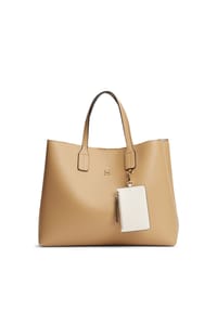 TOMMY HILFIGER ICON - Shopper, Leder, Magnetverschluss, für Damen - BDS BLACK