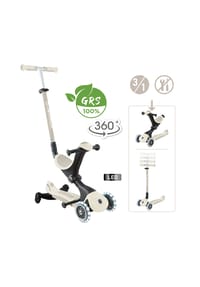 GLOBBER - GO-UP DELUXE LIGHTS ECO 360 kokos weiß, mit Leuchtrollen - weiß