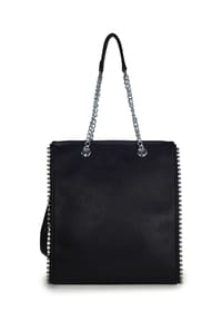 HARPA - Shopper SIA mit seitlicher Kugelverzierung und vielen Fächern - jet black