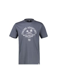 LERROS - T-Shirt mit O-Neck aus softer Baumwolle mit Summervibe-Print - BAY GREEN
