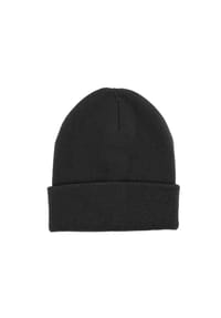 CAPO - Beanie, Wolle-Kaschmir Strick, doppellagig - black