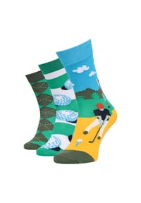 HAPPY SOCKS - Socken Golf, 3er-Pack - 7300 GREEN