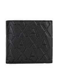ARMANI EXCHANGE - Herren Geldbörse - Liam Bifold, Kunstleder, Allover-Logo, 9x11x2cm (HxBxT) - Schwarz