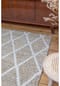 Green Looop Handweb-Teppich Novella - Rauten Design, beige-weiss, Naturfaser, Jute, Wolle, Wohn-Schlafzimmer Bild 10