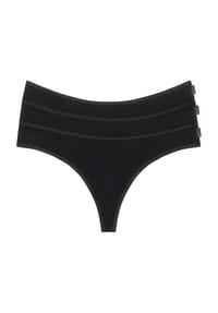 Calvin Klein - String, 3er-Pack, Label, für Damen - UB1 BLACK