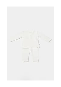 biorganic - Sweatshirt und Babyhose mit Waffelstruktur, Bio Baumwolle, GOTS zertifiziert, Unisex - Beige