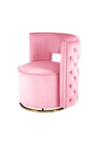 Kayoom - Sessel Drehsessel Beverly 125 rosa - gold – Eiche - rosa - gold