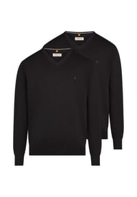 redmond - Pullover 2er Pack Basic - Schwarz
