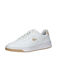 LACOSTE - Lederimitat Sneaker - Weiß/Beige
