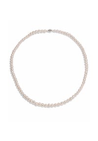 DI PERLE® DI PERLE Schmuckkollektion - Süßwasser Zuchtperlen Halskette Collier aus 925er Silber, 60 cm - weiß