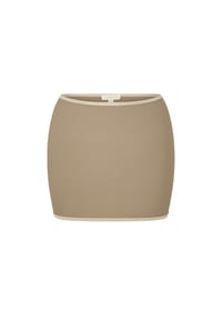 MODA MINX - Strand-Minirock im Kontrast-Design - Stone