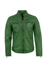 JILANI - Herren Lederjacke Lammnappa grün - grün