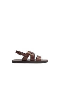 kazar - Braune Ledersandalen mit gerader Sohle - Braun