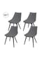 Kayoom Stuhl Dakota 310 4er-Set in grau - schwarz Bild 13