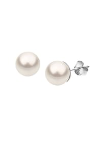 Nenalina - Ohrringe Klassisch Synthetische Perle 925 Silber - Silber