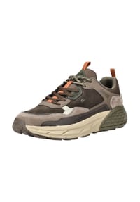 Jeep® - Lederimitat/Textil Sneaker - Dunkelbraun