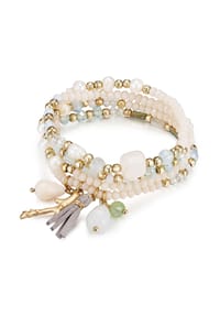 Luluandjane - Damen Armband aus Metall-Legierung in Gelbgold mit Crystal und Süßwasser-Zuchtperle - gelbgold