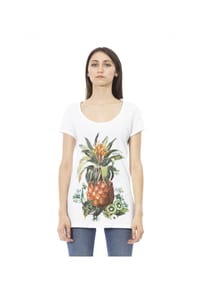 Just Cavalli - T-Shirt - White and Fuchsia