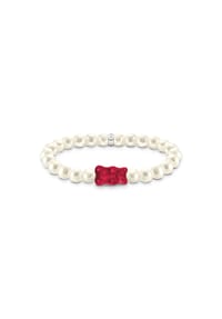 Thomas Sabo THOMAS SABO x HARIBO - Perlenarmband mit Goldbär Rot - silberfarben