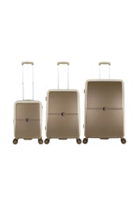 ELLE Chic - Koffer-Set 3tlg. CHIC mit schwenkbaren Doppelrollen - Gold
