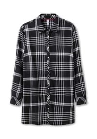 sheego - Longbluse - schwarz-kariert
