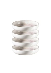 MÄSER Suppenteller-Set, Steinzeug Aquarellia - Aquarellia Lila - Weiß, Lila