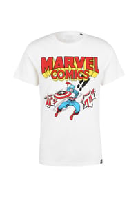 RE:COVERED - T-Shirt Marvel Comics Captain America Japan mit coolem Captain America-Print - Grey