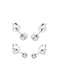 elli. - Ohrringe Elli Ohrringe Set Basic 925 Silber, Mit Kristallen Von Swarovski® - Blau