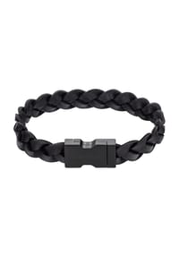 Calvin Klein INDUSTRIAL HARDWARE - Herren Armband, Leder mit Edelstahl - 1SILBER