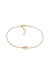 elli. PREMIUM - Armband Herz Heart Verschlungen 585 Gelbgold - Gold