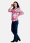 BICALLA Bluse mit Tropical-Print in Pink/Hellblau Bild 5