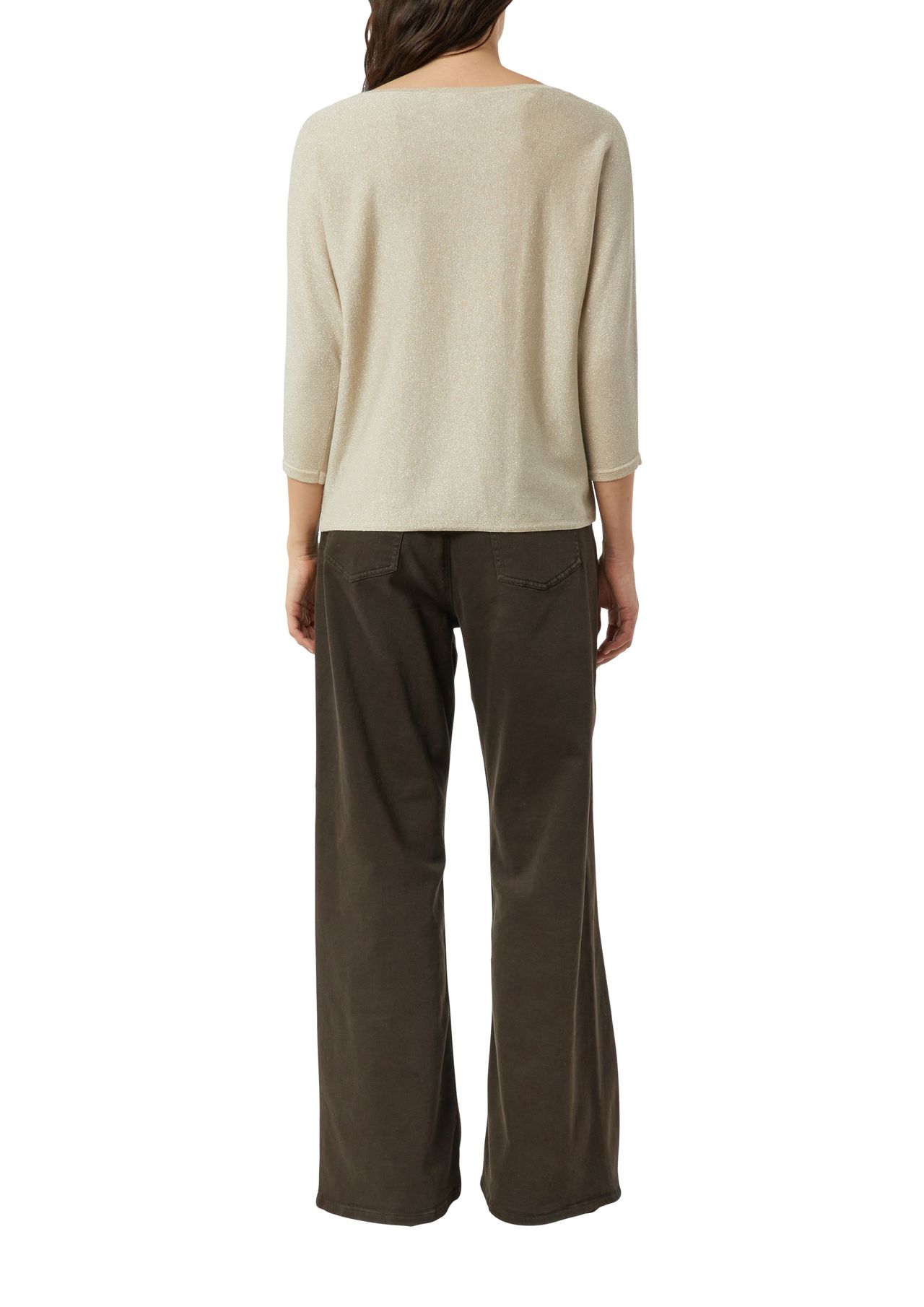 Comma, Strickpullover, FledermausäRmel, FüR Damen, Beige, 42